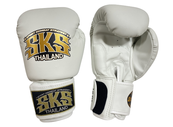 キックボクシング・ムエタイ | ボクシンググローブ | SKS PU(合成皮革)ホワイト